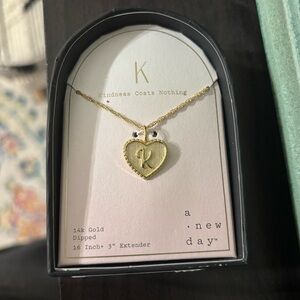 K Heart necklace